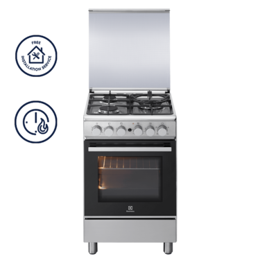 50cm UltimateTaste 300 cooking range with 3 gas burners and 62L electric oven&#160;