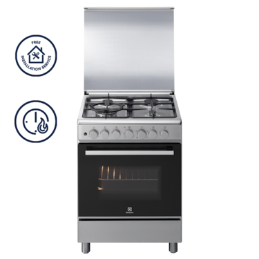 60cm UltimateTaste 500 cooking range with 4 gas burners and 80L electric oven